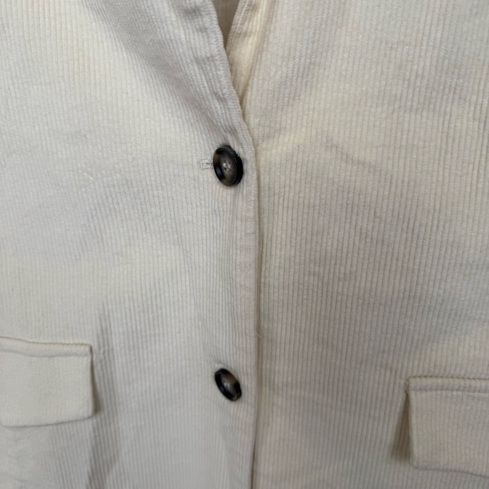 Altar’d State Corduroy Crème Velvet Coat Blazer Size Large - Picture 7 of 7